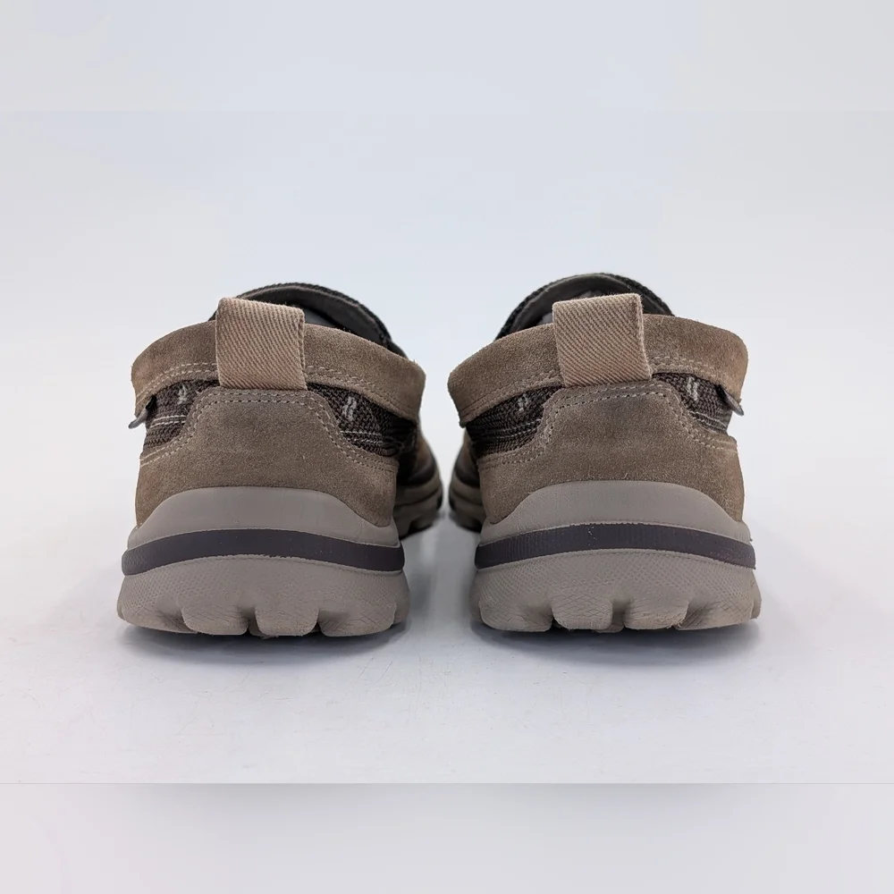 Skechers Pollard Wilfred Men Sz 9 Slip-Ins Memory Foam Mesh Upper Brown Loafers
